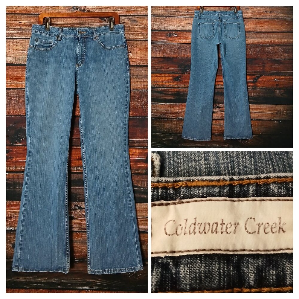 Coldwater Creek Vintage Jeans 12 Boot Cut Mid Rise Blue Denim Stretch